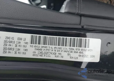 2015 Dodge Durango Limited из США, поврежденный, VIN 1C4RDJDG2FC741430